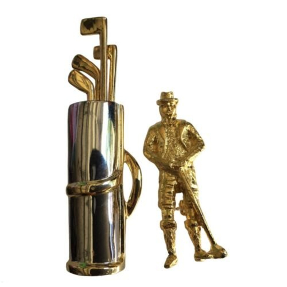 Jewelry - Golf Bag Clubs Pin Brooch Roman Golfer Pin
